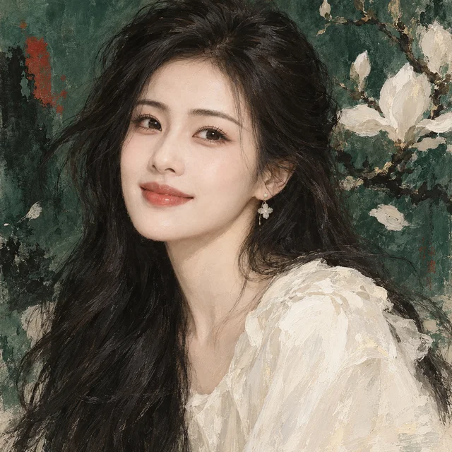 Painted portrait of Bai Lu